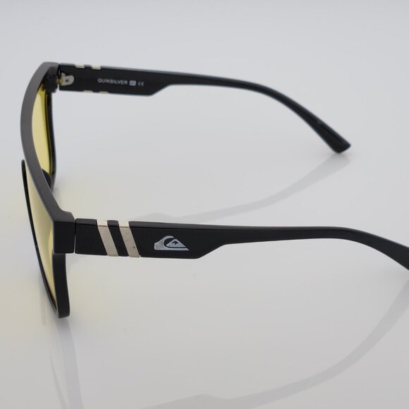 Quiksilver Shield Sunglasses Black Frame Yellow Tint Night Driving Shield Q5 - Picture 7 of 12